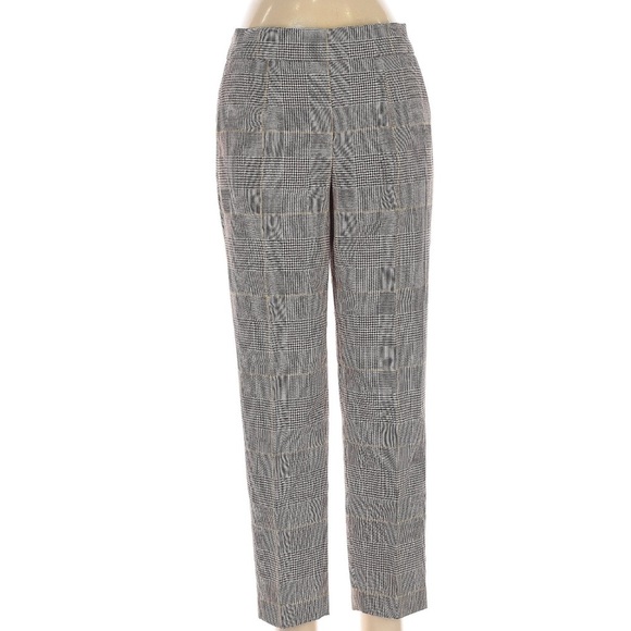 Aritzia Babaton Conan Pants Cropped GlenCheck Plaid High Rise Pull On Stretch 4 - Picture 10 of 11